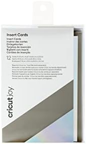 Cricut הכנס כרטיסים | אפור וכסף הולוגרפי | 11.4 סמ x 15.9 סמ | 12-חבילה | לשימוש בשמחה